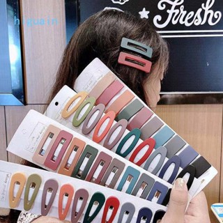 กิ๊บติดผม ทรงเรขาคณิต สีพื้น แฟชั่นสําหรับผู้หญิง 10 ชิ้น/ชุด