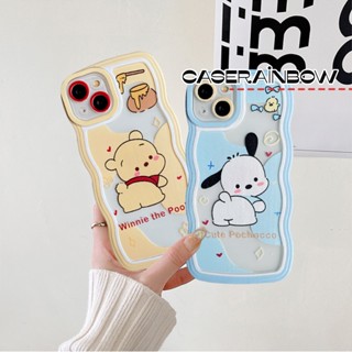 เคสโทรศัพท์มือถือ TPU แบบนิ่ม ลายการ์ตูนดิสนีย์หมีพูห์น่ารัก ขอบหยัก สําหรับ IPhone 7Plus 8Plus 11 Pro Max 12 13 14 Pro Max XR 7 8 6 6s Plus 14 Plus X XS Max SE 2020