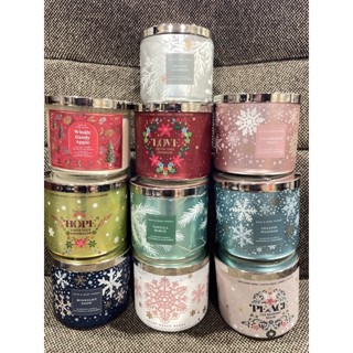 เทียนหอม Bath And Body Works 3 Wick 411กรัม Bath&amp;Body Work White Barn