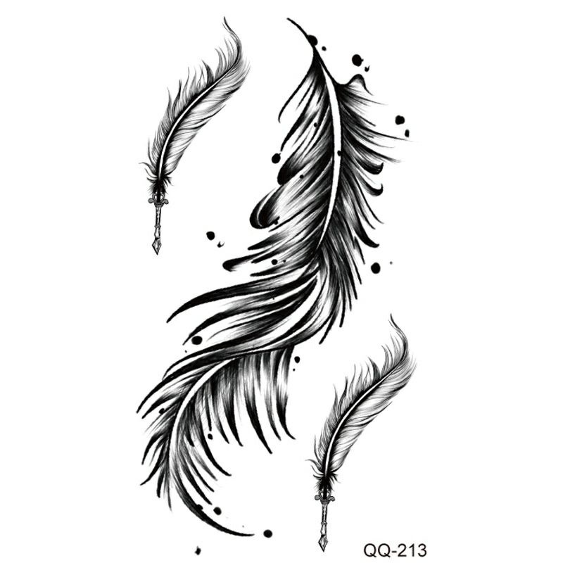 FEATHER PATTERN FASHION TATTOO STICKER QQ-213