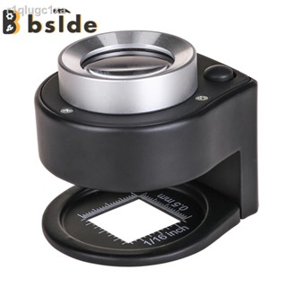 [Bside เครื่องมือ Store] 30X เลนส์6LED โลหะพับผ้าลินิน Tester Loupe แว่นขยาย