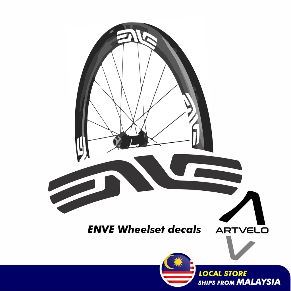 Enve สติกเกอร์ขี่จักรยาน 4 ชิ้นชุดล้อรูปลอกสําหรับ 40 ถึง 50 มม.โปรไฟล์สูง 700c จักรยานเสือหมอบจักรยานคงที่ fixie ขอบ