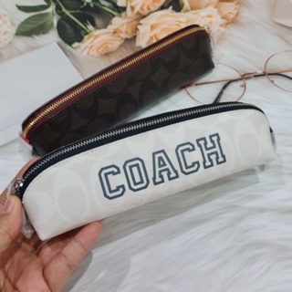 สีขาว ★ New กระเป๋า Coach ใส่เครื่องเขียน ใส่ดินสอ  พร้อมส่ง ของแท้ 100%