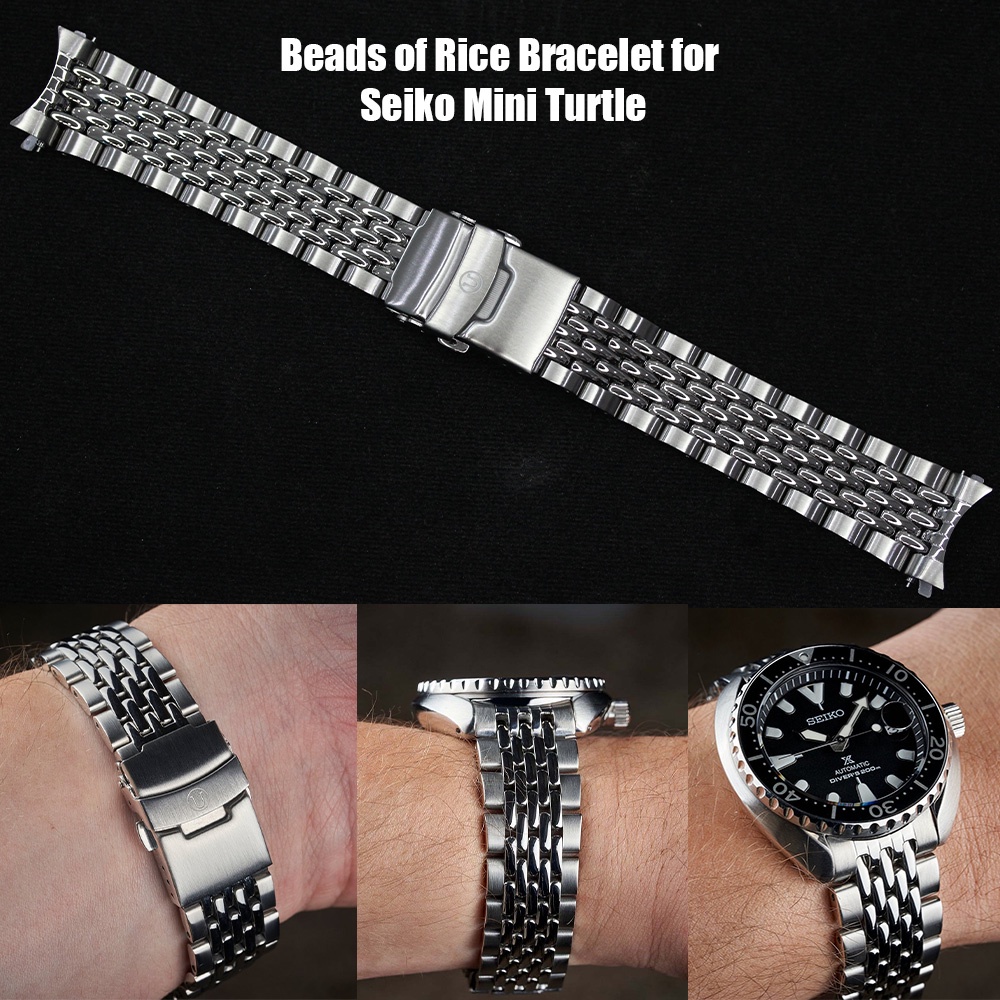 สายนาฬิกา Uncle Seiko รุ่น Beads of Rice Bracelet for Seiko Mini Turtle |  Shopee Thailand