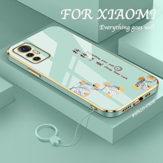 เคส Xiaomi 12 11T Pro 10T Mi 11 Lite 5G NE 12Pro โทรศัพท์มือถือแบบนิ่ม กันกระแทก พร้อมสายคล้องมือ สําหรับ