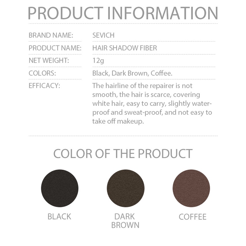 Sevich 3สีแป้งพัฟปิดหงอก hair shadow ปิดเหม่ง เพิ่มวอลลุ่มผม ปิดผมขาว ย้อมผม คอนซีลเลอร์ปรับรูปหน้า Cod - รูปที่ 5