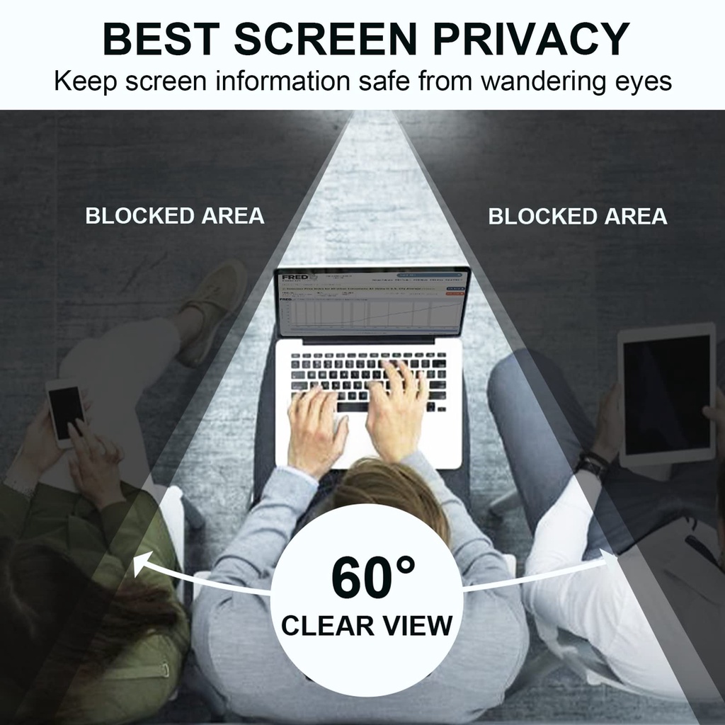 แล็ปท็อปป้องกันหน้าจอความเป็นส่วนตัวกรอง Privacy Filter 16: 9 ฟิล์มป้องกันสายลับ 13.3 14 15.6 21.5 24" HP Dell ASUS