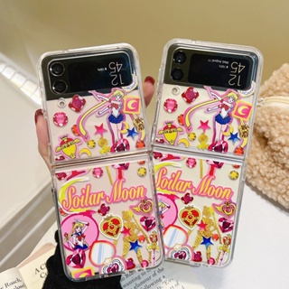 เคสโทรศัพท์มือถือ แบบพับได้ สีโปร่งใส สําหรับ Samsung Z Flip3 Z Flip4 5g