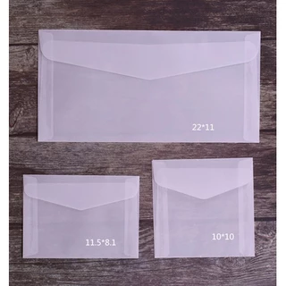พร้อมส่ง แพค20ชิ้น มี 11 ขนาด ซองจดหมาย โปร่งแสง ซองขุ่น กระดาษไข DIY