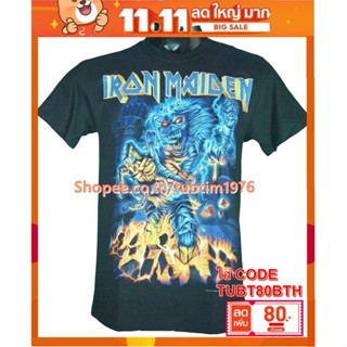 เสื้อวง Iron Maiden เสื้อยืดแฟชั่นวงดนตรี เสื้อวินเทจ ไอเอิร์นเมเดน ไอร่อน IRN1793