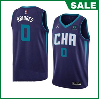 เสื้อกีฬาบาสเก็ตบอล TR22HGR3 NBA Charlotte Hornets สําหรับผู้ชาย #0 เสื้อกีฬาแขนสั้น ลายทีม Miles Bridges Swingman Jerseys Dri-Fit OHapbg21AFmhae12 สไตล์เรโทร