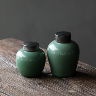 Yue Kiln Celadon โหลเซรามิค สองชั้น สําหรับใส่ชา ใช้ในครัวเรือน