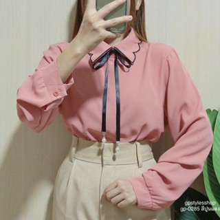 gp-0285  เสื้อเชิ้ตคอปกเรียบๆแต่น่ารักมากๆ