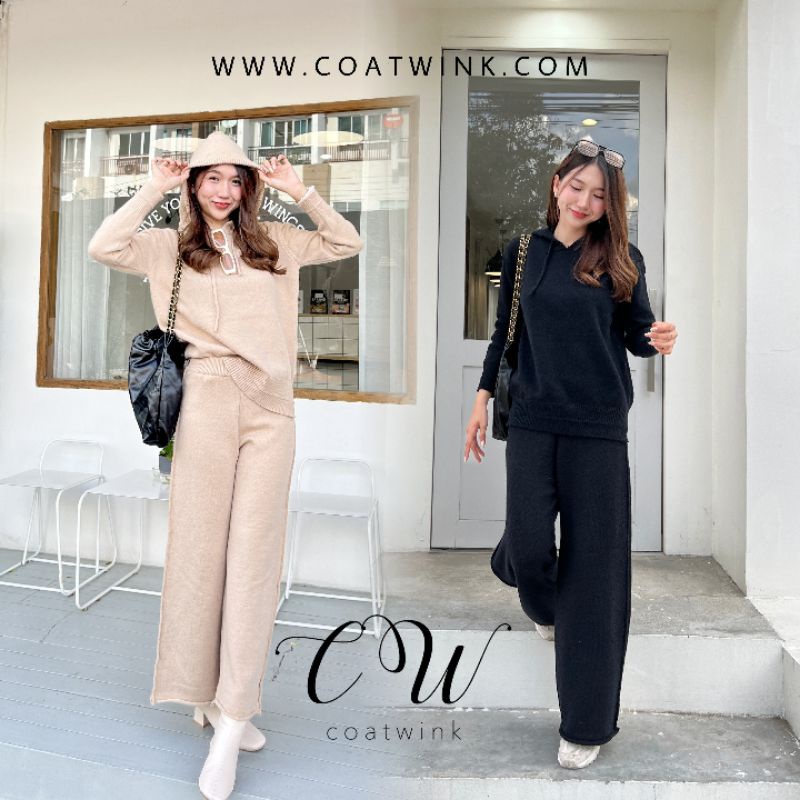 ผ้านิ่ม COATWINK~ใส่สบาย JAMMIE KNITTED HOODIE SET