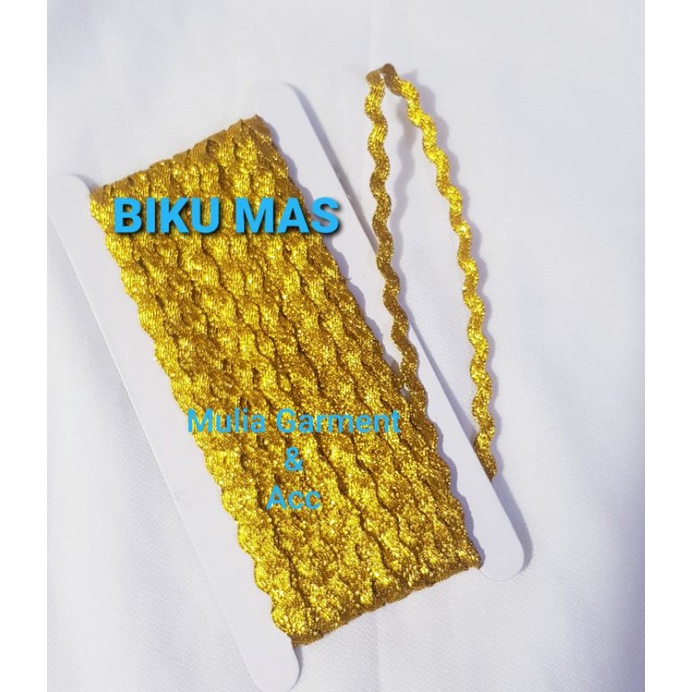 999 SILVER GOLD BIKU LACE 5mm WIDTH 20 YARDS