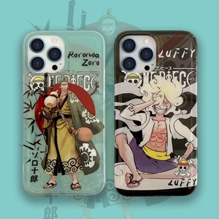 เคสโทรศัพท์มือถือ กันกระแทก ลายการ์ตูนอนิเมะ One Piece Nika Luffy Samurai Zoro สําหรับ IPhone 14 Plus 11 12 13 14 Pro Max 14 Pro Max