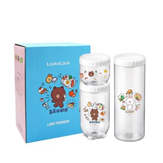 LocknLock ชุดขวดโหลใส่อาหารแห้ง Interlock Set LINE Friends รุ่น INL301S002LF