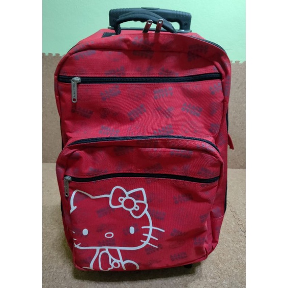 กระเป๋าเดินทางล้อลาก เฮลโลคิตตี้ Hello Kitty ซานริโอ้ Sanrio แท้ มือสอง สภาพดีมาก ทำความสะอาดแล้ว พร้อมส่งพร้อมใช้เลยจ้า