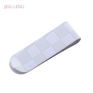 คลิปสแตนเลส ลายสก๊อต สีเงิน สําหรับหนีบธนบัตร Wallet [Jego》Th]