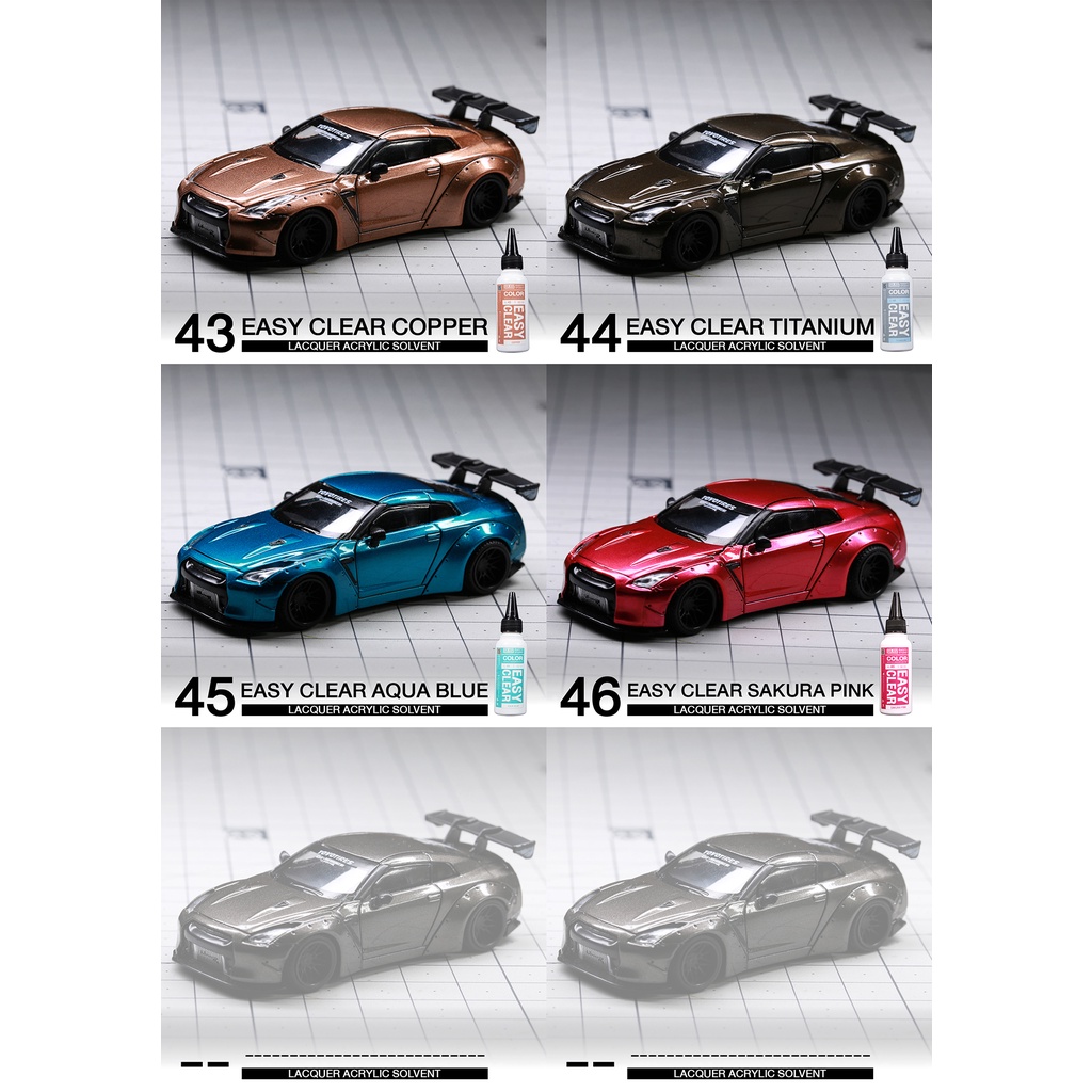 Easy Clear 60ml 140 บาท / 120ml 260 บาท | สูตรแลคเกอร์อะคิลิค | ชนิดโปร่งใส | ประเภทมันเงา