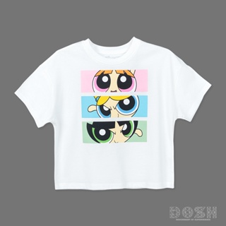 DOSH GIRLS CROPPED T-SHIRTS  POWERPUFF GIRLS เสื้อยืดทรงครอป เด็กผู้หญิง DPGGT1002-OW