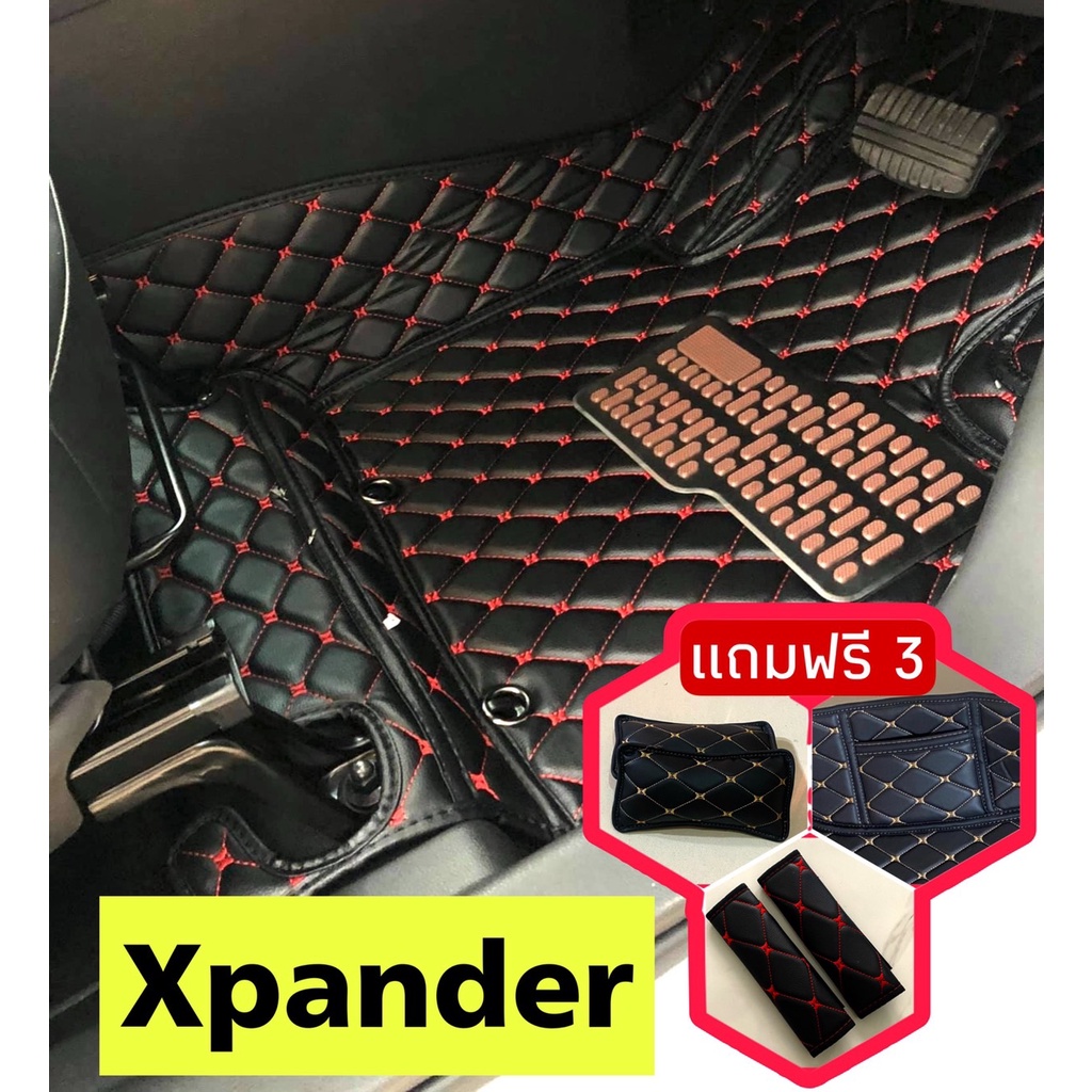 EXpander Xpander HEV พรมรถหนัง 6D มิตซูบิชิ เอ็กซ์แพนเดอร์ Mitsubishi Xpander หนังอย่างดี หนา 13 MM