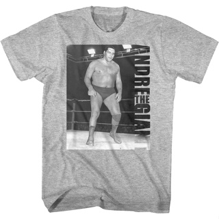 Black And White Photo Andre The Giant T-Shirt เสื้อยืดน่ารักๆ เสื้อยืด