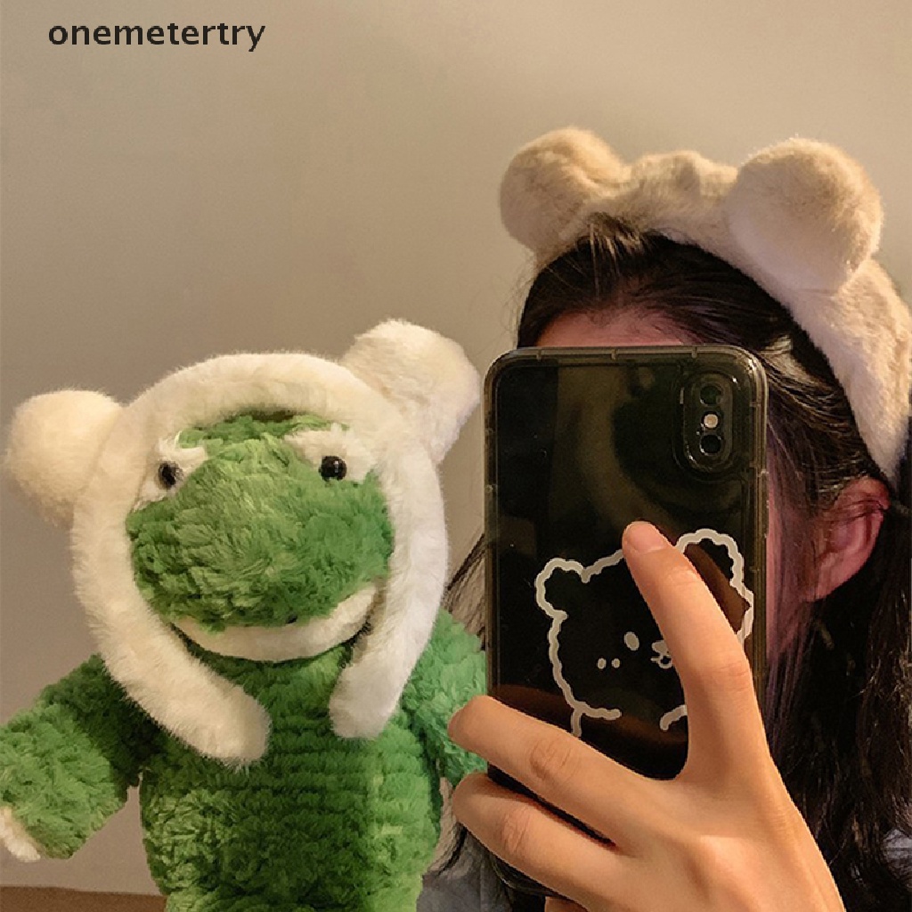 Onem ที่คาดผมหูกระต่าย ตุ๊กตาหมีน่ารัก ฤดูใบไม้ร่วง ฤดูหนาว ที่คาดผม การ์ตูนเด็กผู้หญิง เด็ก ที่คาดผม ผ้าโพกศีรษะ เครื่องประดับผม n