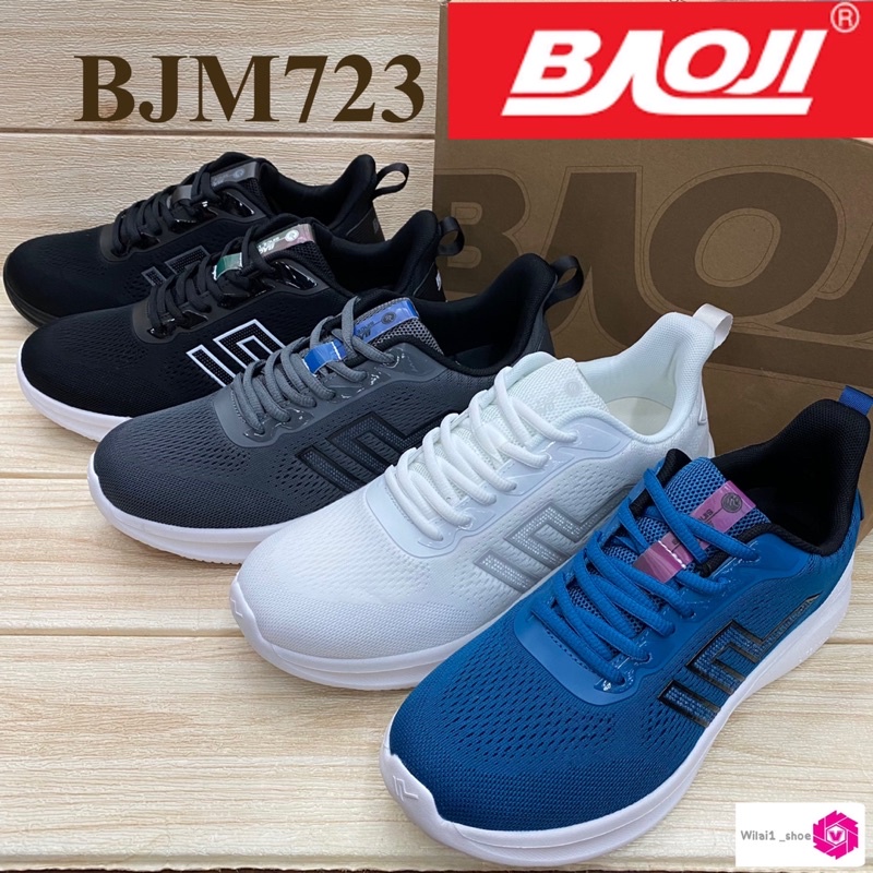Baoji BJM 723 รองเท้าผ้าใบ (41-45) สีดำ/ดำขาว/ขาว/เทา/น้ำเงิน ซห
