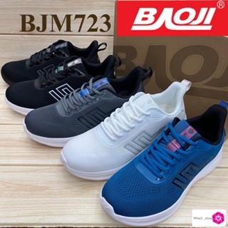 Baoji BJM 723 รองเท้าผ้าใบ (41-45) สีดำ/ดำขาว/ขาว/เทา/น้ำเงิน ซห