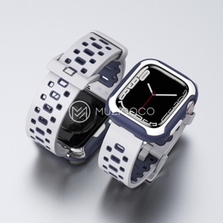 สายนาฬิกาข้อมือ และเคสซิลิโคน สําหรับ Iwatch Series 8 7 6 SE 5 4 WatchBand Watch strap 44 มม. 40 มม. 41 มม. 45 มม.