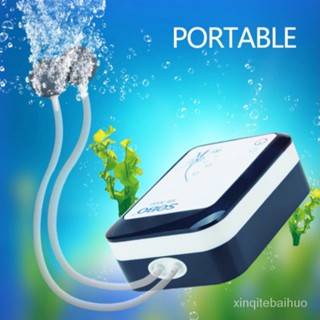 ปั๊มลม ระบบสำรองไฟ Air PUMP  SOBO SB-4000  แบตเตอรี่ Aquarium AC/DC แบบพกพา Air ปั๊มสำหรับตกปลากลางแจ้ง