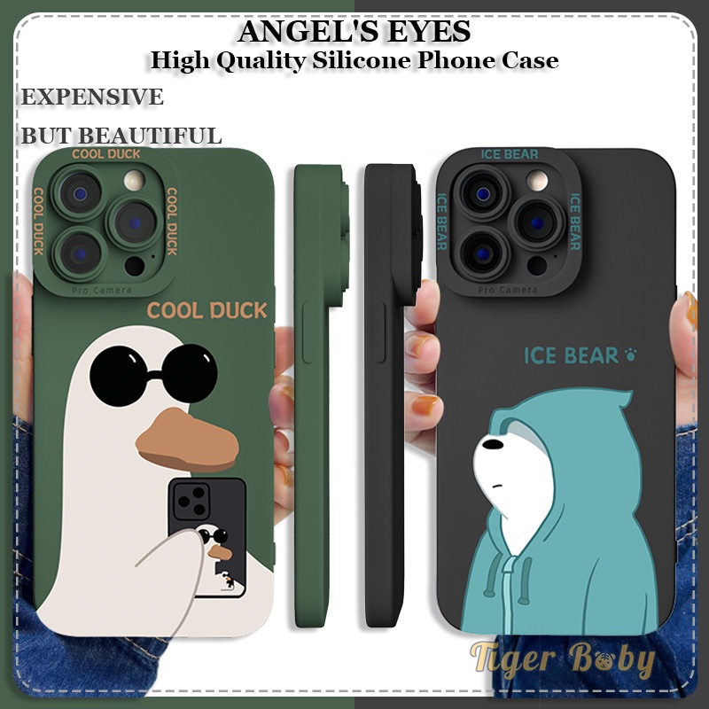 เคส VIVO V15 PRO V19 เคส VIVO V20 PRO สำหรับเคสโทรศัพท์ซิลิโคนนุ่มปลอกการ์ตูนหมีเป็ดคลุมทั้งหมดเคสกันกระแทก