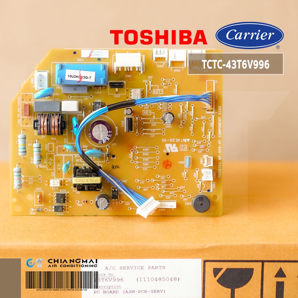 43T6V996 แผงวงจรแอร์ Carrier แผงบอร์ดแอร์แคเรียร์ บอร์ดคอยล์เย็น รุ่น 42TEVGB010-703, RAS-10U2KCV2G-