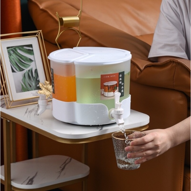 คูลเลอร์กดน้ำหมุนได้360องศา มีก๊อก3หัว จุได้5.2L