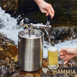 HAMMIA🍺🍺 ชุดระบบถังเบียร์ สเตนเลส 2 ลิตร พร้อมก๊อกน้ําคาร์บอน Co2