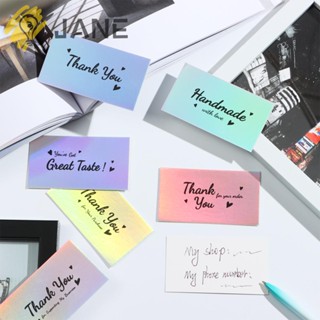 Jane การ์ดอวยพรโฮโลแกรมสีเงินสีรุ้งสําหรับ Your Order" 50 ชิ้น