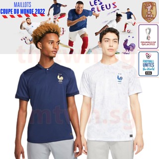 เสื้อกีฬาแขนสั้น ลายทีมชาติฟุตบอล France 2022-23 ชุดเยือน สําหรับผู้ชาย