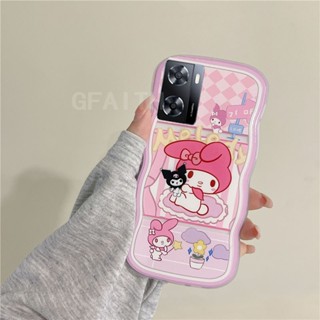 พร้อมส่ง ใหม่ เคสโทรศัพท์มือถือแบบนิ่ม ใส ลายการ์ตูนคุโรมิน่ารัก แฟชั่น สําหรับ OPPO A77S A57 4G 2022 A96 4G A76 A16e A16K A77S A57