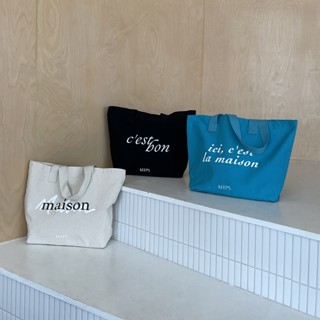 maison KEEPS  Tote Bag กระเป๋าผ้า | มีให้เลือก 3 ลาย "LIMITEDไม่ผลิตเพิ่ม"