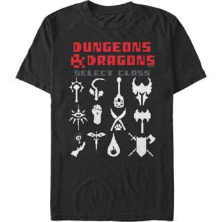 8-Bit Select Class Dungeons &amp; Dragons T-Shirt เสื้อยืดสีขาวผู้ชาย เสื้อยืดแฟชั่น เสื้อขาว