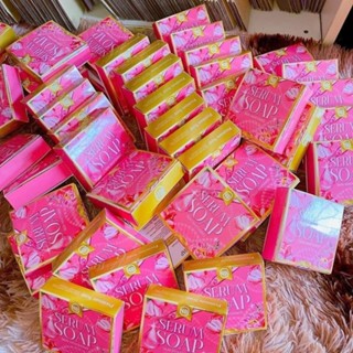 สบู่เซรั่ม NB Serum Soap แถมตาข่ายตีฟอง 60g สบู่ครูเบียร์ สบู่เนเงิน