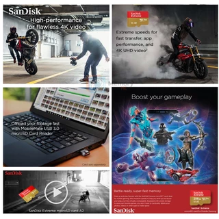 (ส่งด่วน/ขายส่ง) SANDISK Extreme Micro SD card 128GB [190MB] SDcard แท้ UHS-I V30 4K U3 C10 Memory card โดรน โทรศัพท์