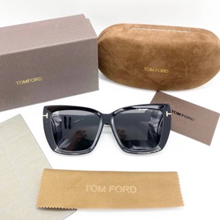 TOM FORD SUNGLASSES IN BLACK แว่นตากันแดด uv400 แฟชั่น แบรนด์เนม ทอมฟอร์ด กรอบหนา เลนส์ใหญ่ทรงโอเวอร์ไซส์