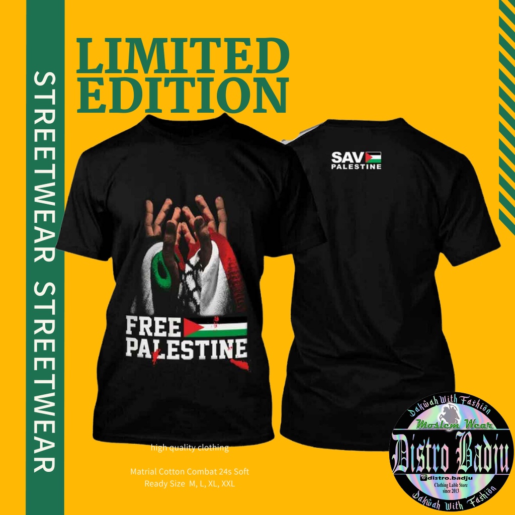 Distrobadju Dawah Free เสื้อยืดแขนสั้น Palestine Pray
