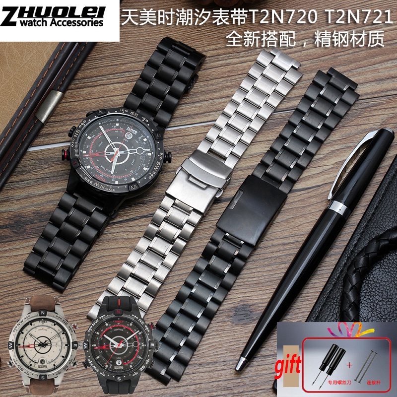 Matte Black Steel Belt 20mm 22mm For Timex T49963 T49905 TW4B14200 Stainless  Steel Strap Men Metal Watch Band - AliExpress