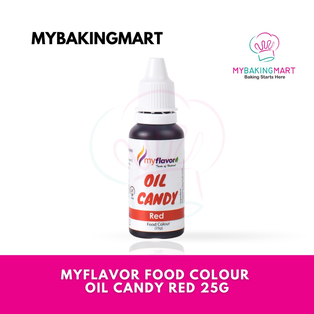Mybakingmart | Myflavor Oil Candy Red Pewarna Coklat Merah - Halal Edible Food Coloring MY FLAVOR FO