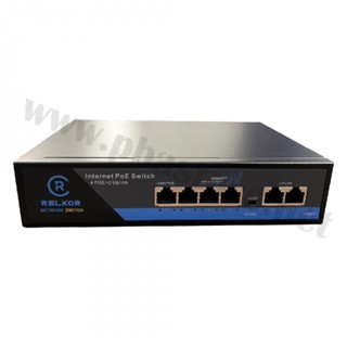 POE Switch 4 Port FE + 2 Port Uplink 10/100M Relkor รุ่น RPOE-004