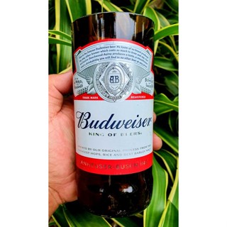 แก้ว Budweiser บัดไว้เซอร์ แก้วตัดจากขวดเบียร์ งานDIY