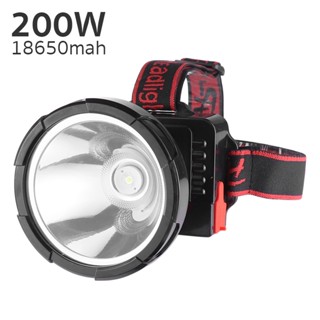 ไฟฉายคาดหัวHD ไฟฉายคาดหน้าผาก ไฟฉายคาดศีรษะ LED กำลังไฟ 80W/200W  kutsu_